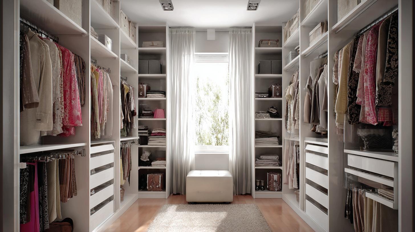 Нестандартные решения для маленькой гардеробной