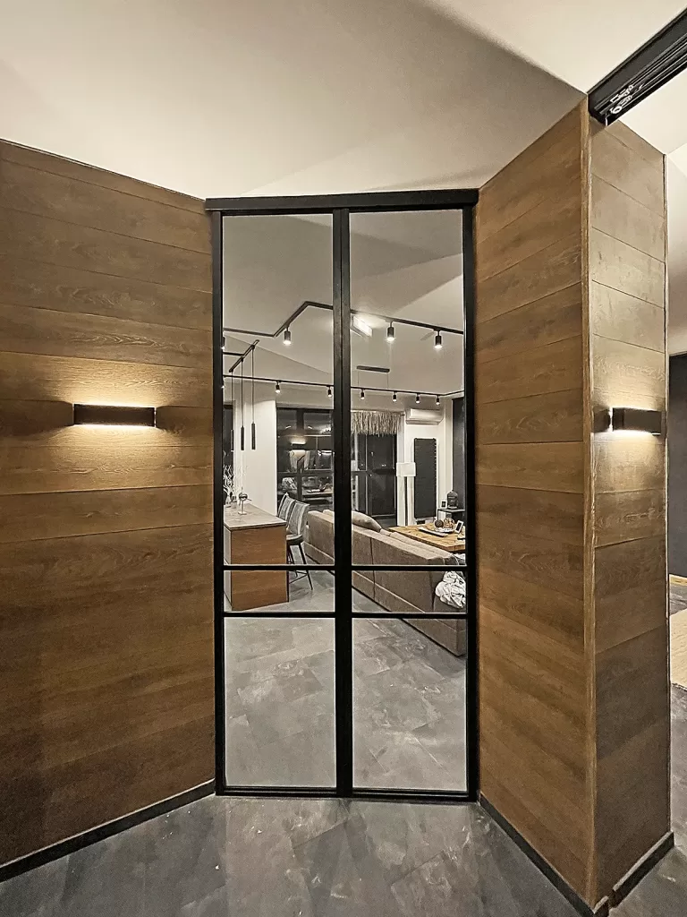 раздвижная дверь без направляющей, 