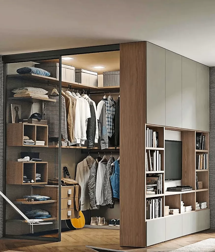 спланировать гардеробная