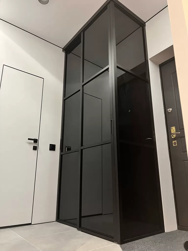 двери-купе для гардеробной без нижней направляющей