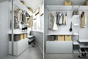 гардеробная на балконе