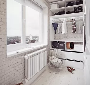 гардеробная на балконе