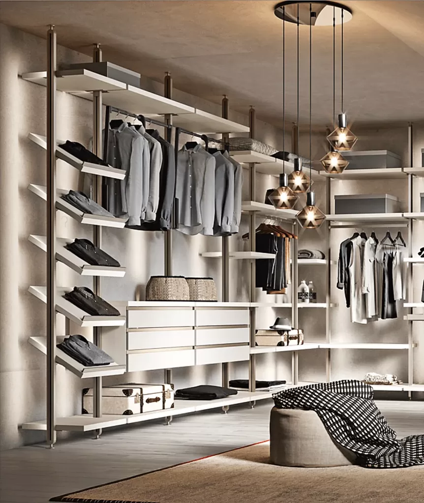 Системы экономии места, гардеробная дизайн удобная гардеробная