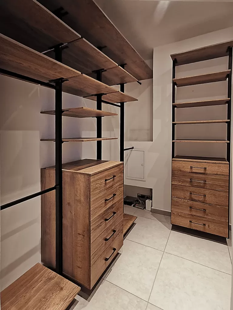 гардеробная комната под ключ, гардеробная система СТИЛОС