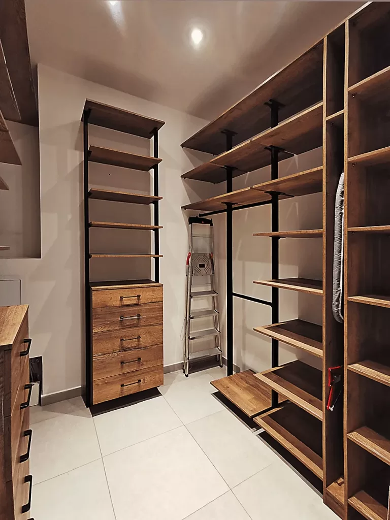 модульная система гардероба Stilos, гардеробная комната под ключ, гардеробная система СТИЛОС