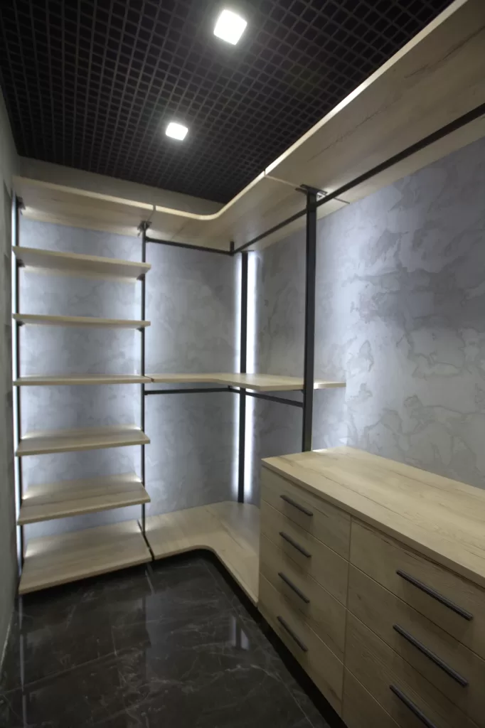 стиль гардеробной, гардеробная система СЛИМ
