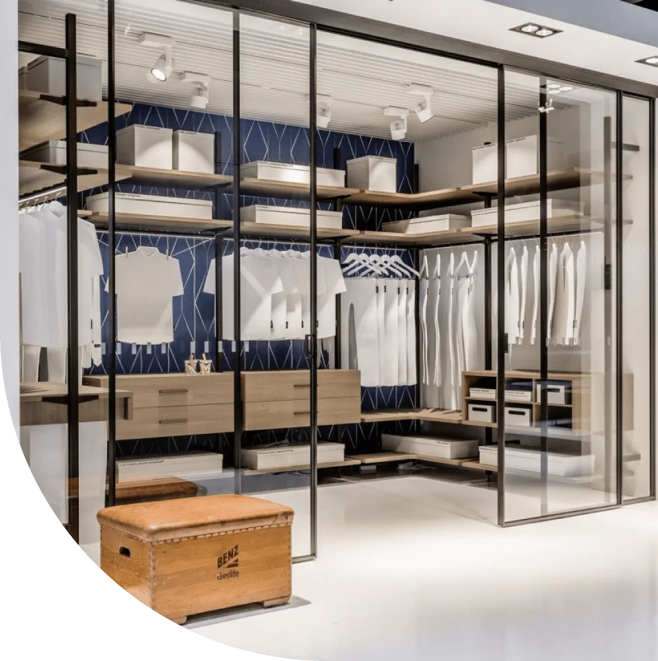 гардеробные, двери купе и перегородки в Москве на заказ