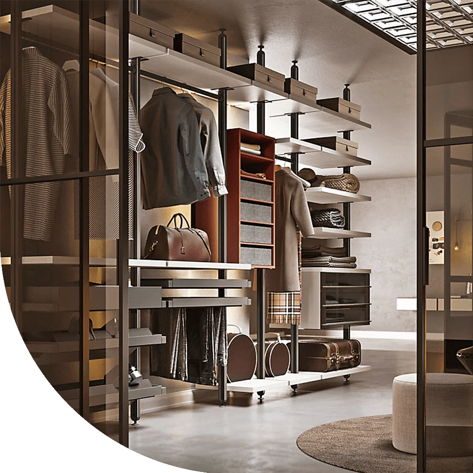 гардеробные, двери купе и перегородки в Москве на заказ