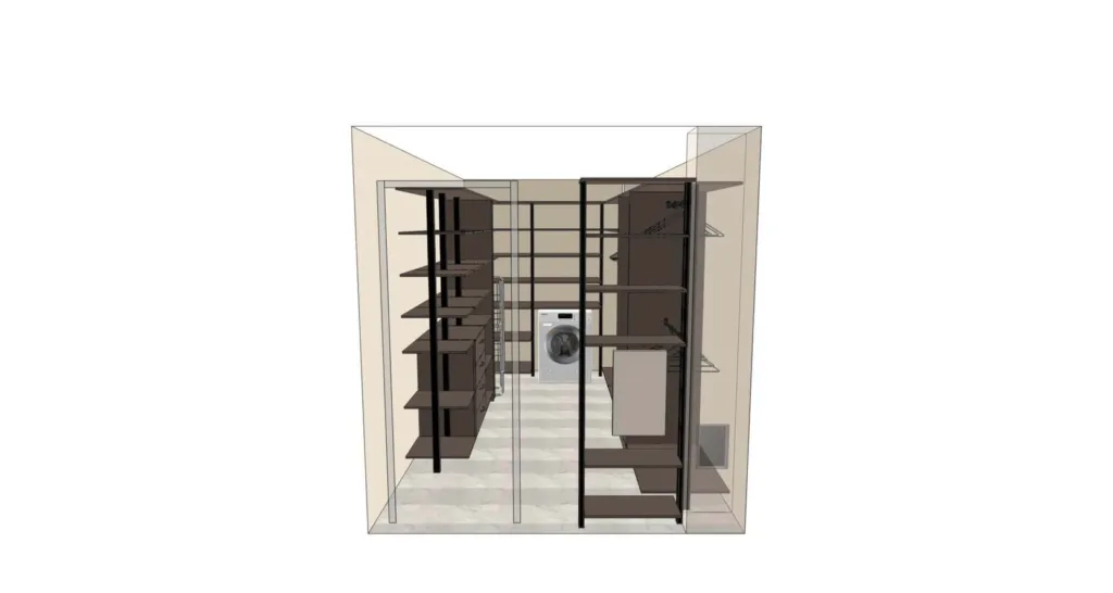 Гардеробная система на алюминиевых стойках Vitra Black