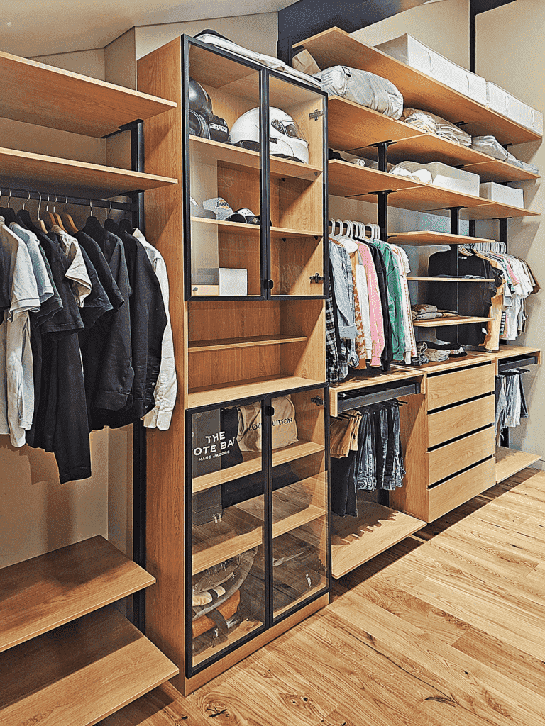 Гардеробная Stilos Black - алюминиевые профили, итальянская фирма Eureka 7.