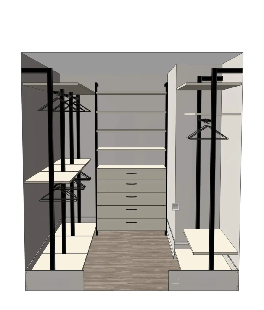 гардеробная для мальчика система Stilos Black 3