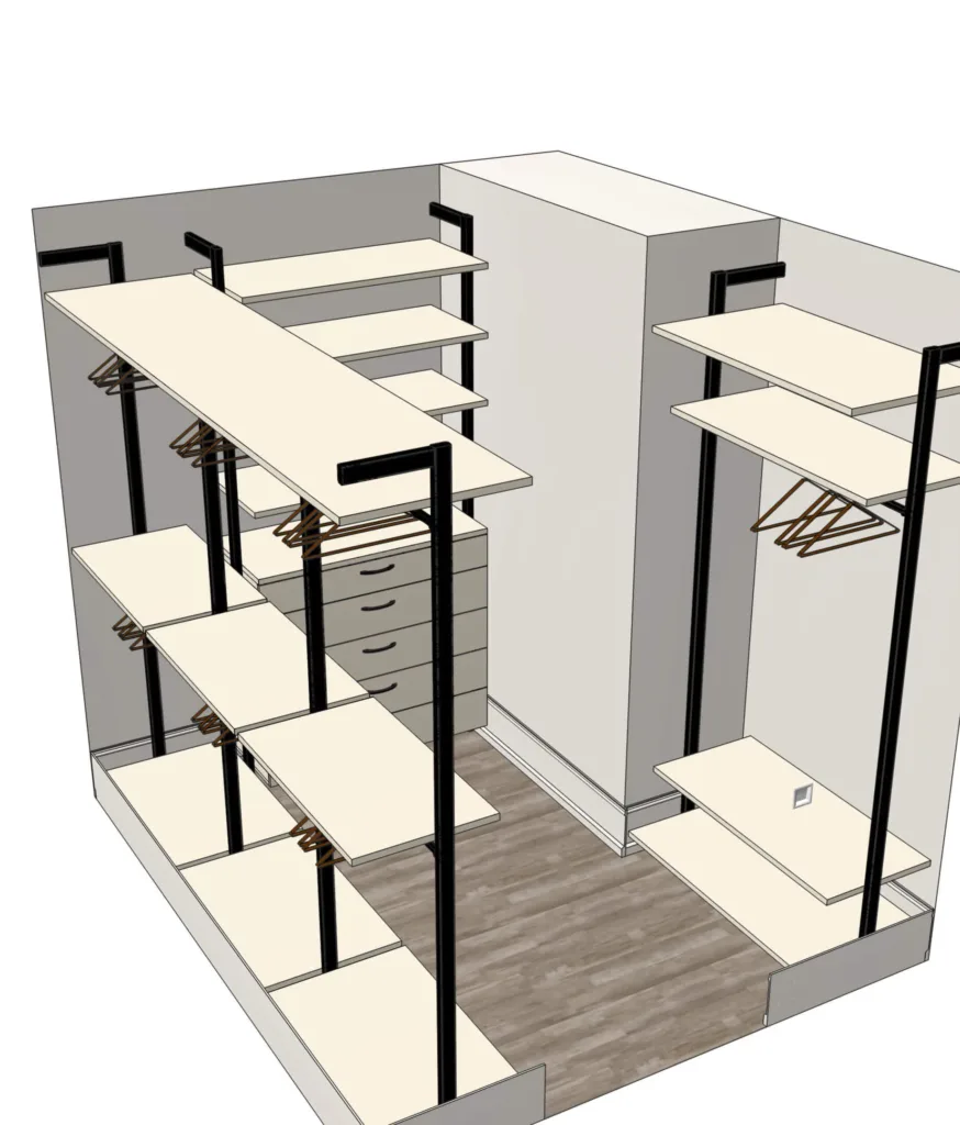 гардеробная для мальчика система Stilos Black