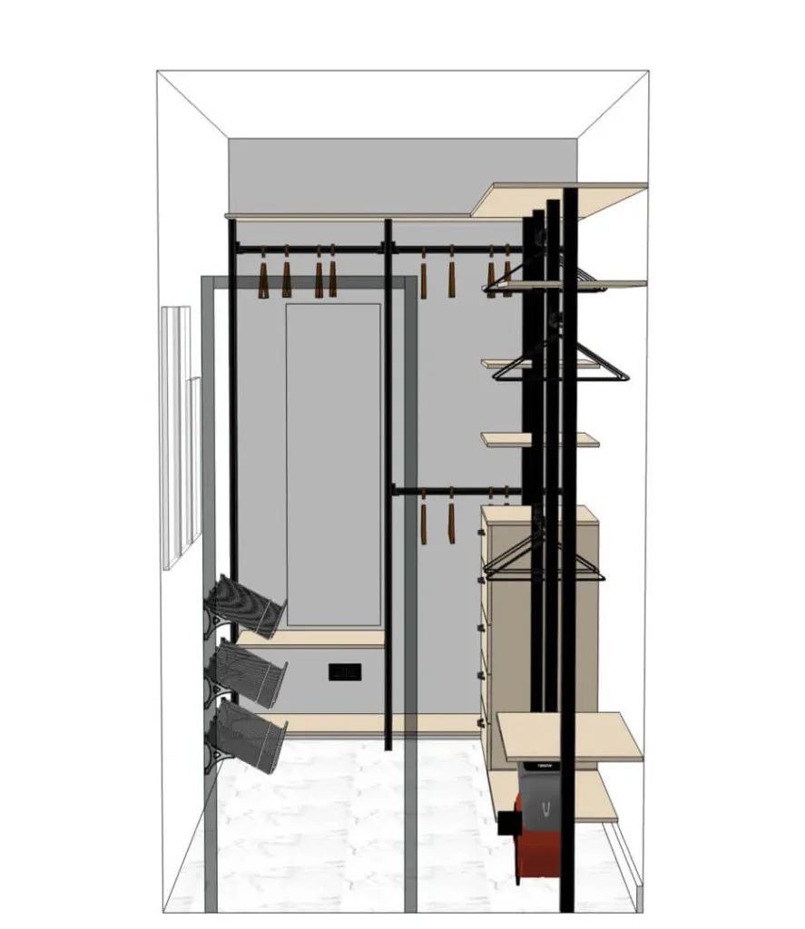 гардеробная система Vitra Black 8