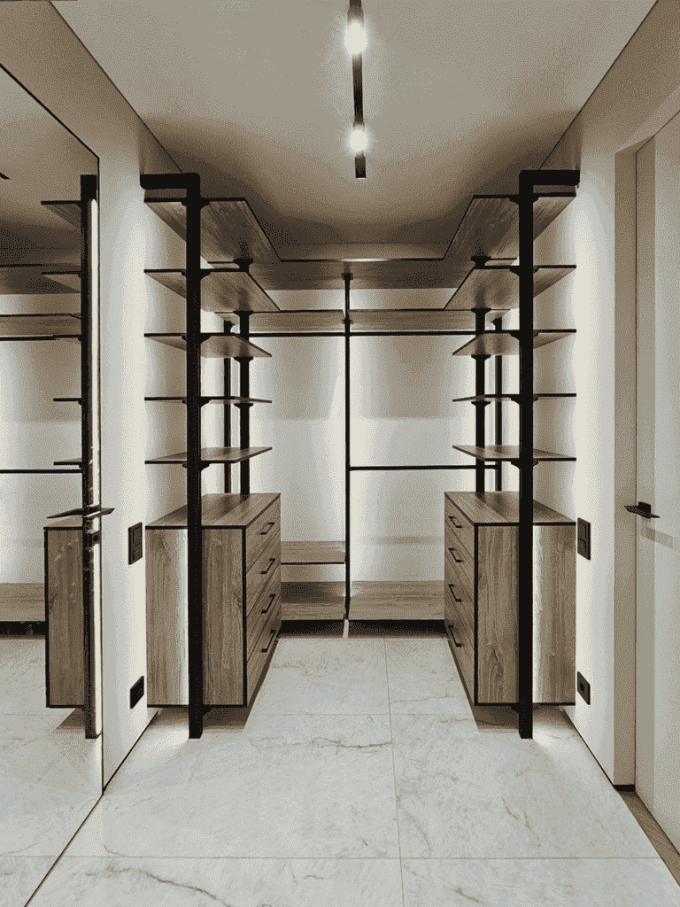 освещение гардеробной