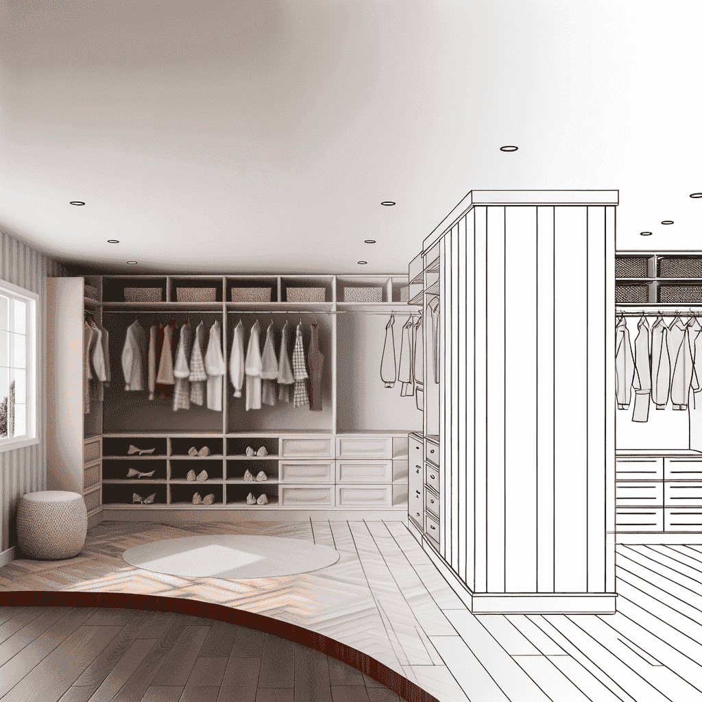 место для гардеробной