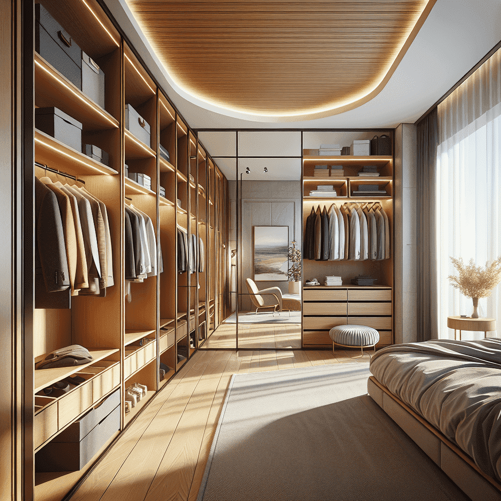 гардеробная в современном стиле. 3. Наш опыт показывает, что каждый проект гардеробной эксклюзивен хотя бы потому, что все помещения разные, как и цели систем хранения. Кроме того, стиль интерьера квартиры, дома или офиса диктует ряд вариантов исполнения. Фото наших работ здесь и на сайте - всего лишь образцы, которые призваны помочь Вам составить представление о том, какие гардеробные мы изготавливаем. Любая система легко может быть подогнана под нужные размеры. А также изменены конструкция и дизайн исходя из Ваших пожеланий Генерация изображения с надписью заглавными буквами