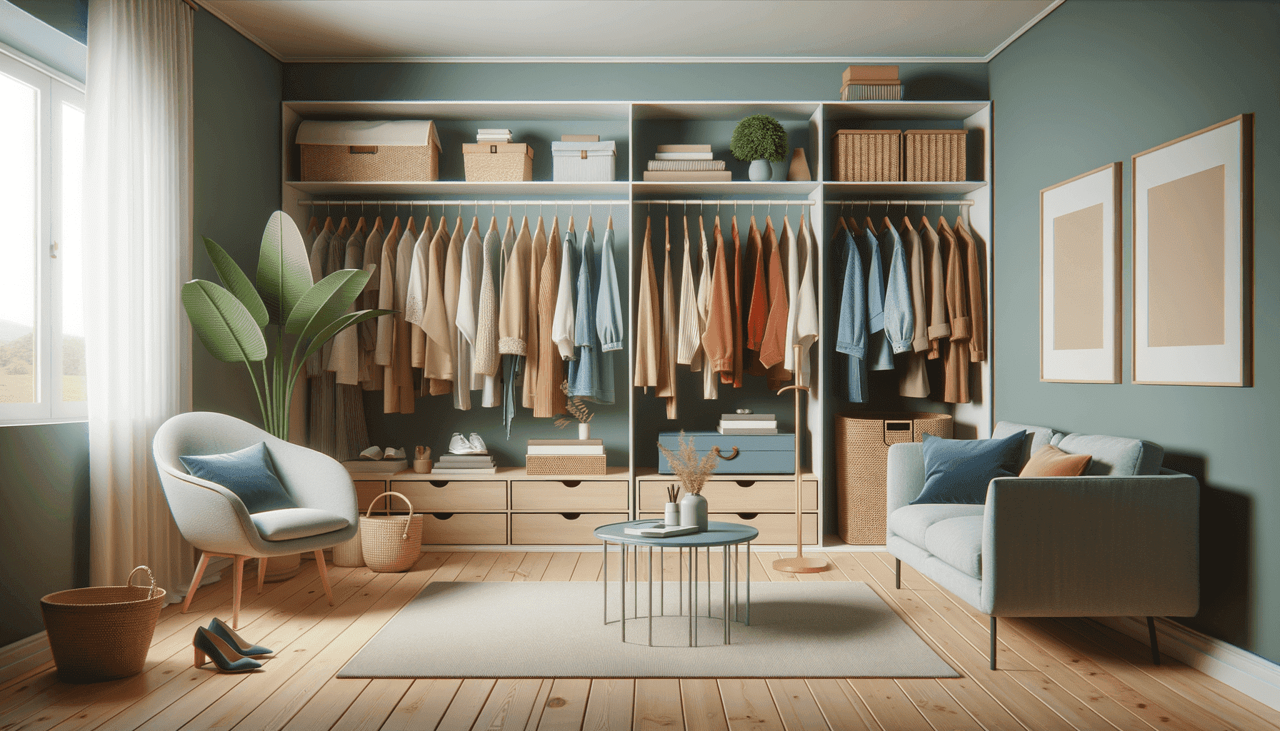 оборудовать гардеробную