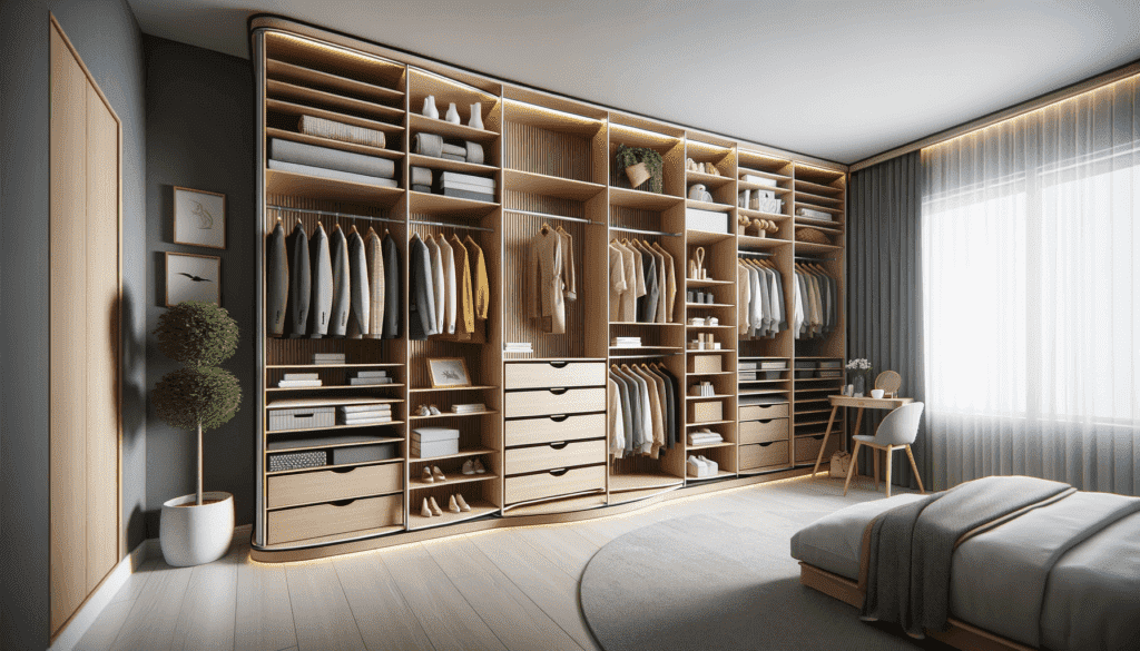 раздвижная гардеробная комната