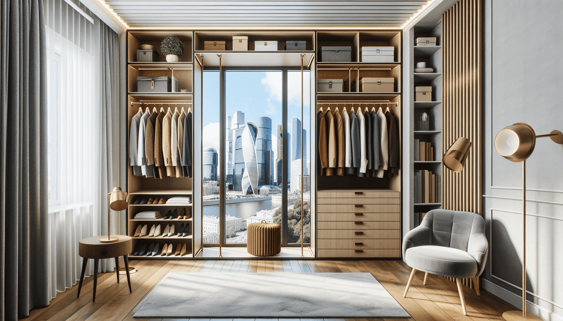 Гардеробные комнаты на заказ в Москве