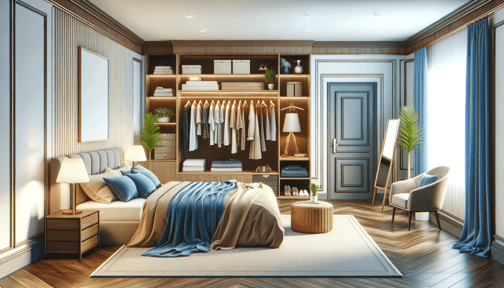 дизайн спальни с гардеробной