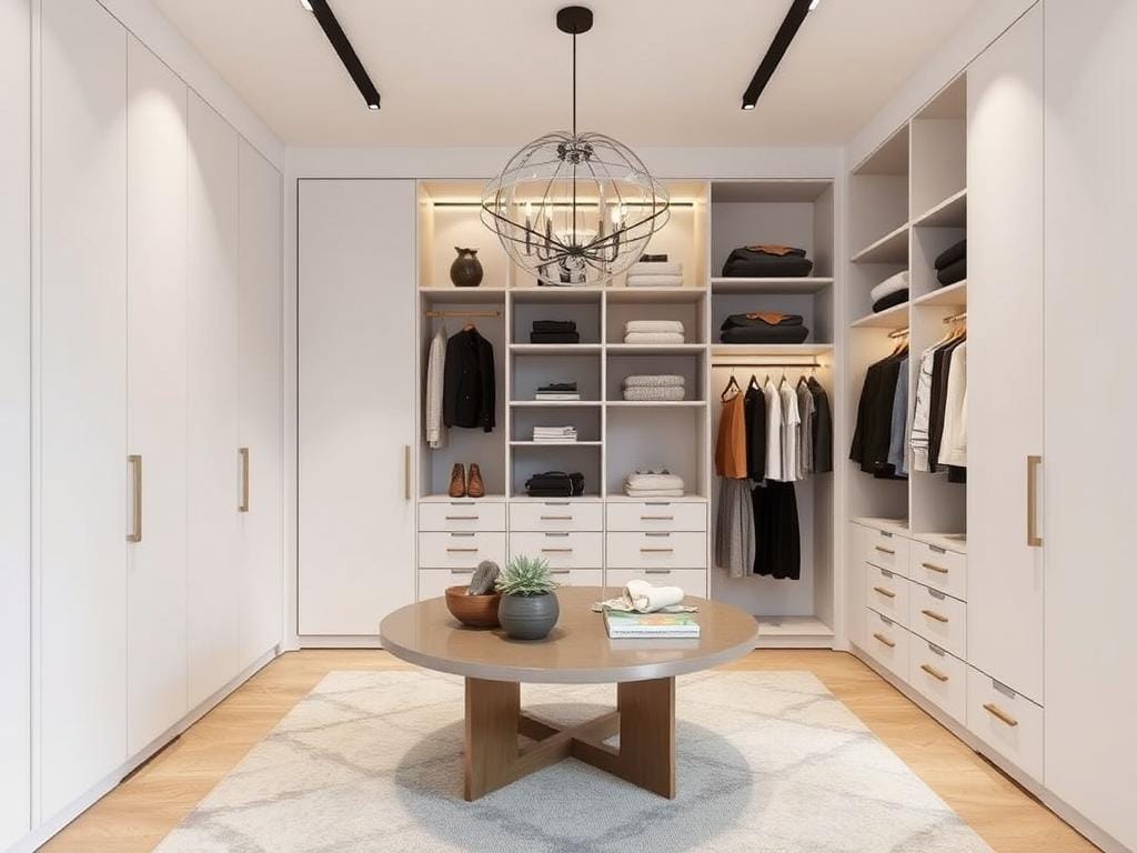 Таблица. Популярные материалы и цвета для гардеробных 2025-2026