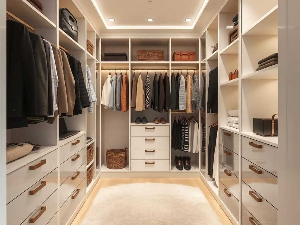 Гардеробная, в ней Даже один беспорядочный угол может испортить ощущение всего пространства. Почему все-таки так важно уделить внимание гардеробной?