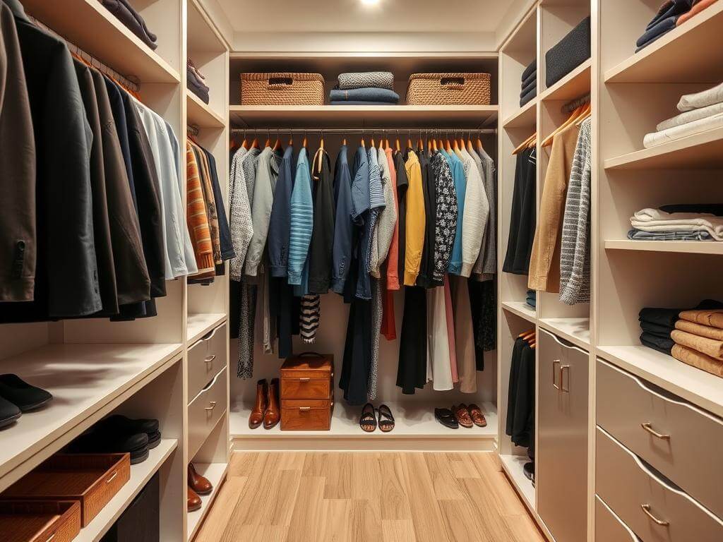 Гардеробная, в ней Организованное пространство снижает количество решений в день. Влияние пространства на внутренний порядок Гардеробная