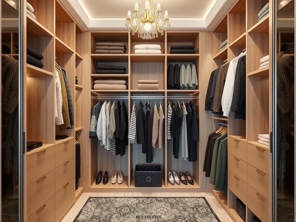 Разделение гардеробной на секции и их функциональное значение Разделение гардеробной на секции и их функциональное значение