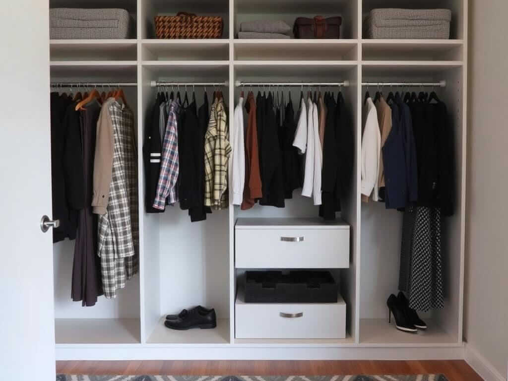 Гардеробная, в ней Гардероб без доступа — это музей. А не помощь утром. Пазл утренних привычек: почему доступность важнее размера