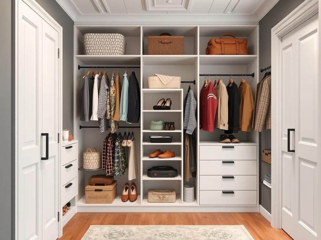Гардеробная, в ней Пространство, где вещи живут — не выживают. Полезный лайфхак: как выбрать идеальные двери