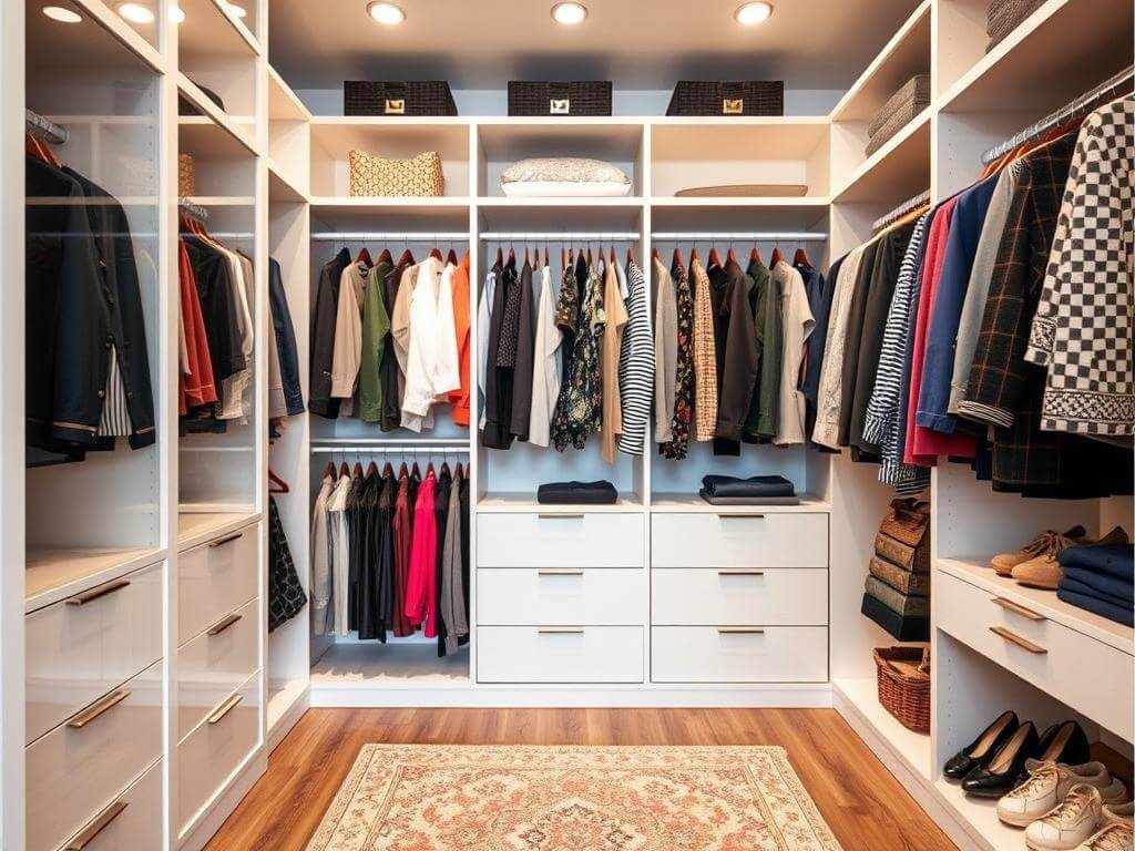 в гардеробной