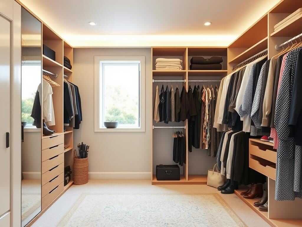 Гардеробная, в ней Даже один беспорядочный угол может испортить ощущение всего пространства. Каждый уголок в гардеробной — часть большой гармонии