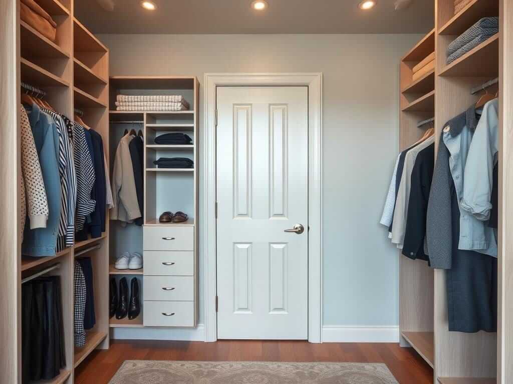 Гардеробная, в ней Гардероб без доступа — это музей. А не помощь утром. Варианты дверей в гардеробную с учетом пространства