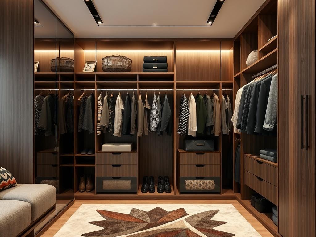 Гардеробная, Некоторые элементы мебели можно объединить с гардеробной. Получаются оригинальные решения.. Гардеробные системы на заказ в Москве: как сделать пространство своим