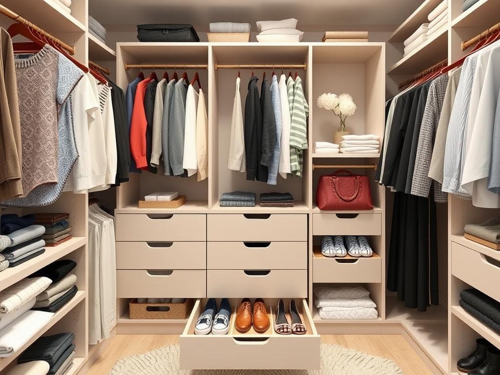 Гардеробная, Нижнее бельё делите по категориям, храните в ящиках с разделителями.. Почему стоит продумывать гардеробную на заказ: преимущества и нюансы