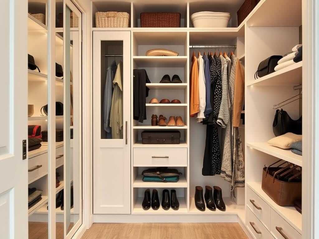 Гардеробная, в ней Вещи, купленные с любовью, не должны лежать как случайный хлам. Двери в гардеробную: стиль и функциональность