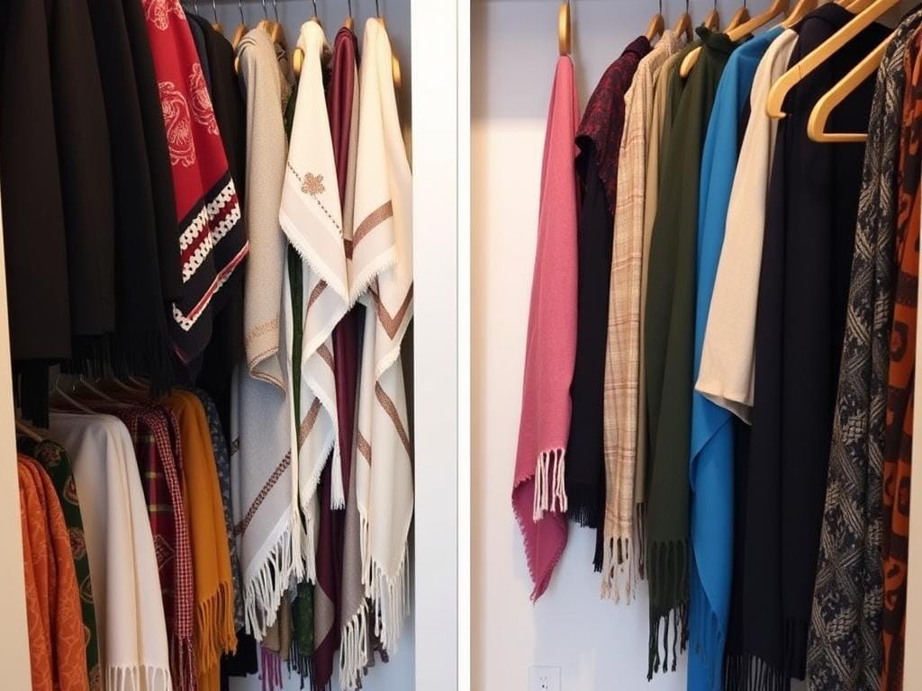 Гардеробная, Платки и шарфы сортируйте по сезону и материалу, используйте органайзеры и вешалки.. Заключение Гардеробная, Платки и шарфы сортируйте по сезону и материалу, используйте органайзеры и вешалки.. Заключение