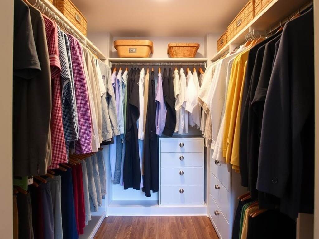 Гардеробная, в ней Комфорт — это когда не приходится думать, где искать рубашку. Полезные идеи для организованной гардеробной Гардеробная, в ней Комфорт — это когда не приходится думать, где искать рубашку. Полезные идеи для организованной гардеробной