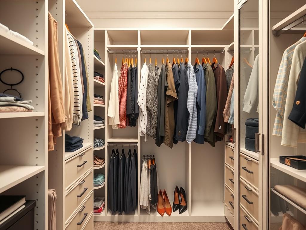 в гардеробной