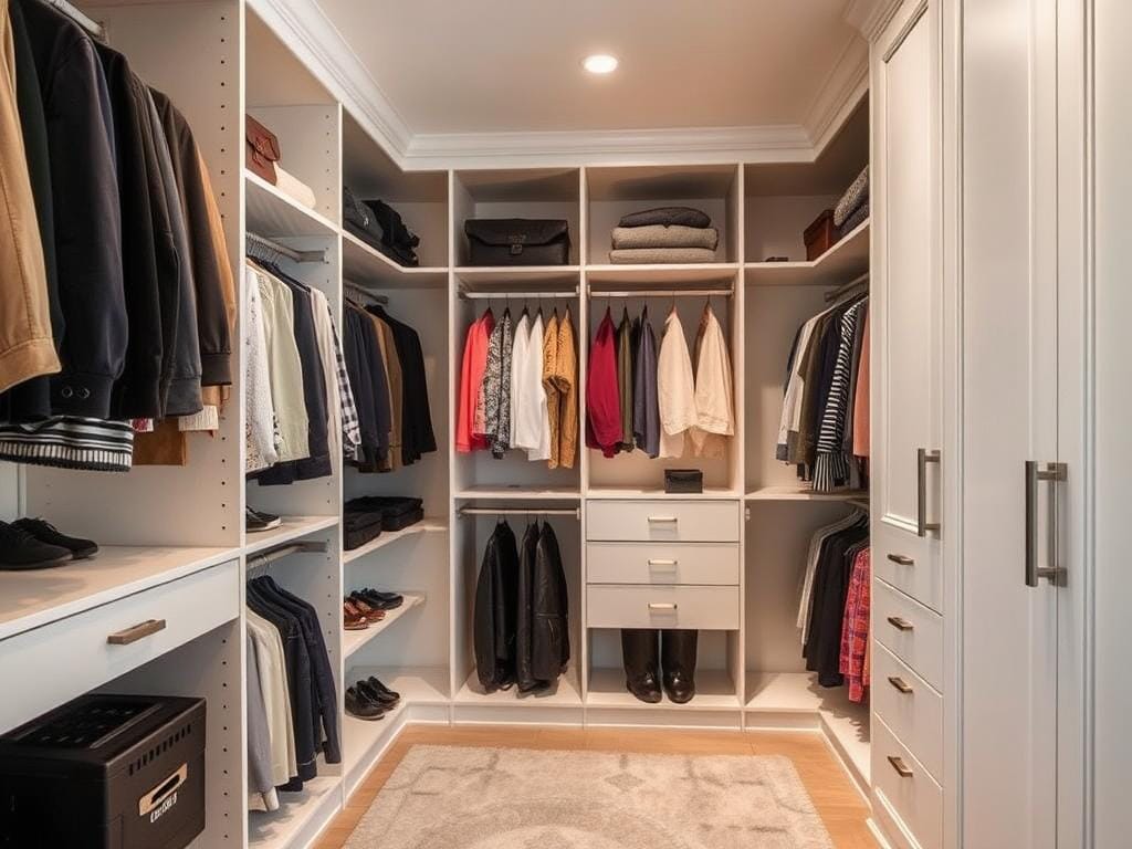 Гардеробная, Одежды всё больше — шкафы не справляются. Пора на индивидуальную гардеробную.. Варианты гардеробных: от металлических систем до угловых решений