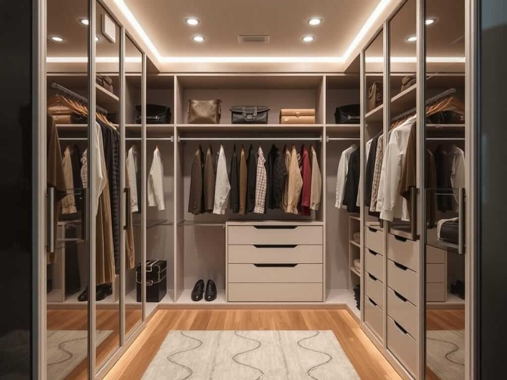 Гардеробная, в ней Выбираете премиум. А храните так, будто это временное решение. Почему премиальный выбор порождает ощущение временности?