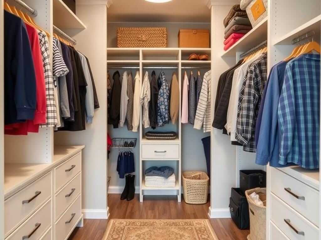 Гардеробная, в ней Вещи, к которым удобно тянуться — используются чаще. Особенности планировки, которые делают вещи доступнее