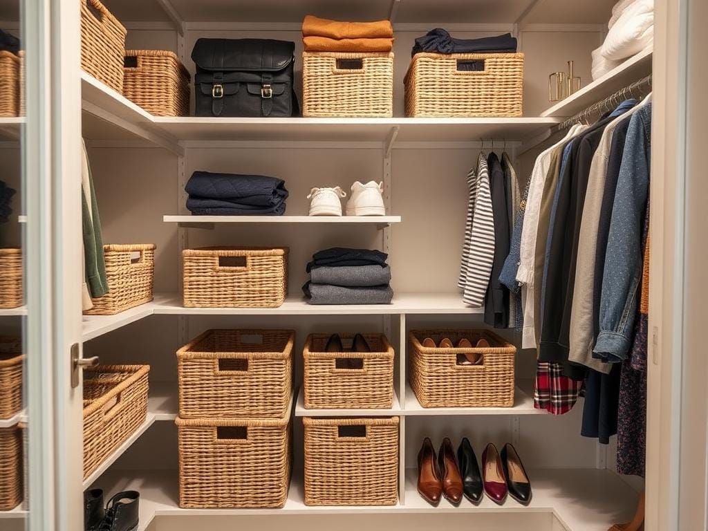 Гардеробная, Корзины для обуви, вещей, аксессуаров. Можно размещать на полках и стеллажах.. Заключение