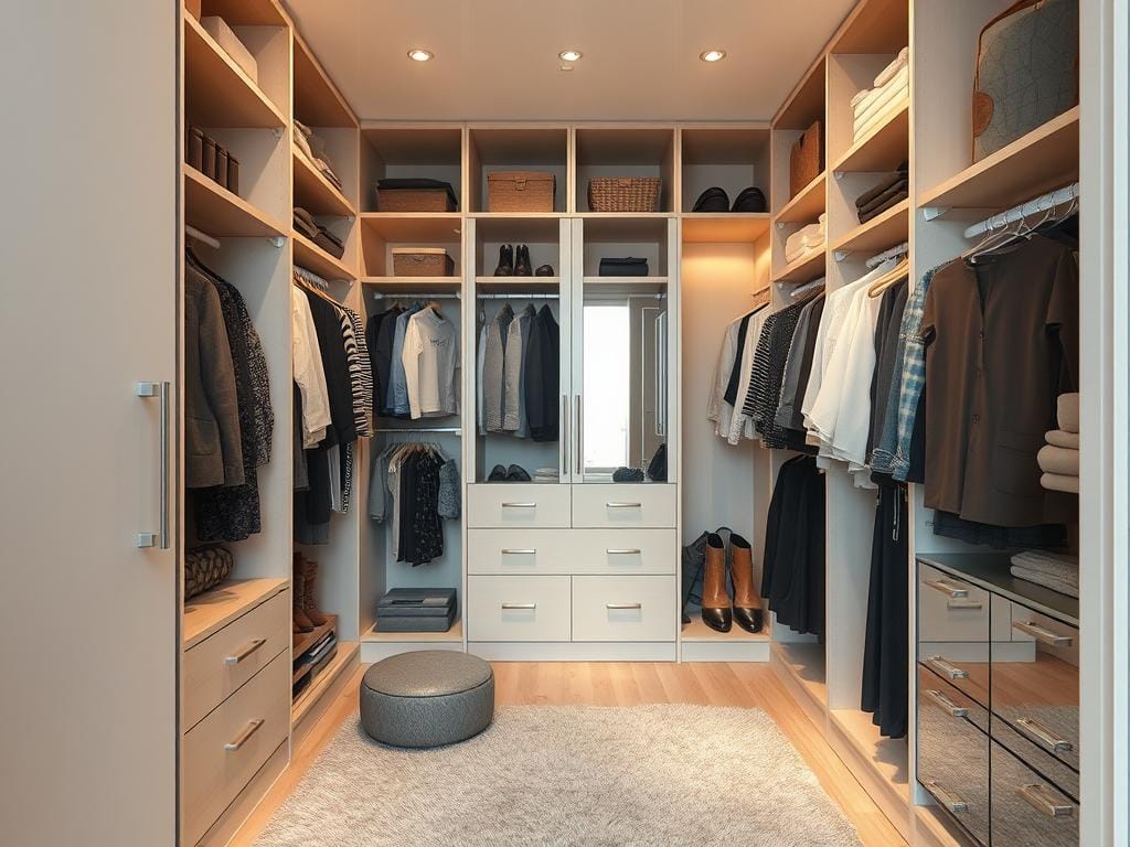 в гардеробной