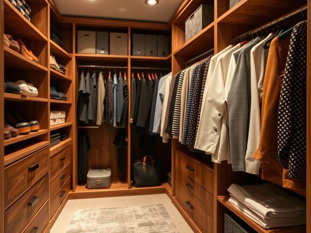 в гардеробной