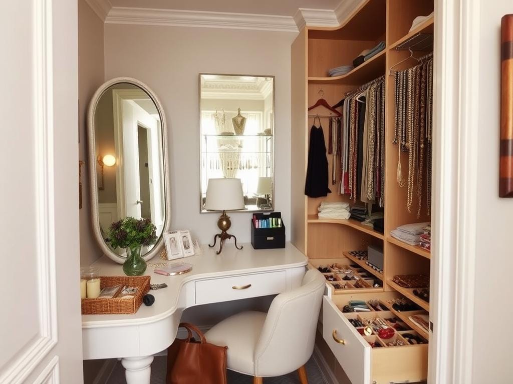 Гардеробная, Украшения путаются, серёжки теряются. Храните в мягких шкатулках или зонированных ящиках. Отдельно золото, отдельно серебро.. Заключение