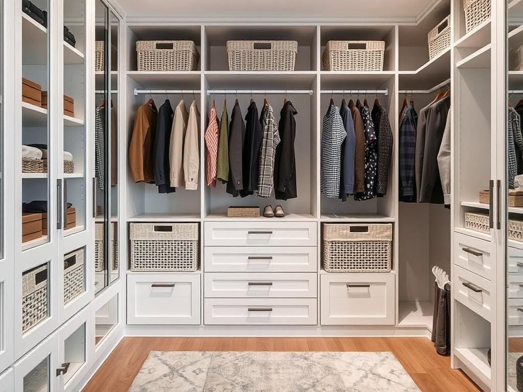 в гардеробной