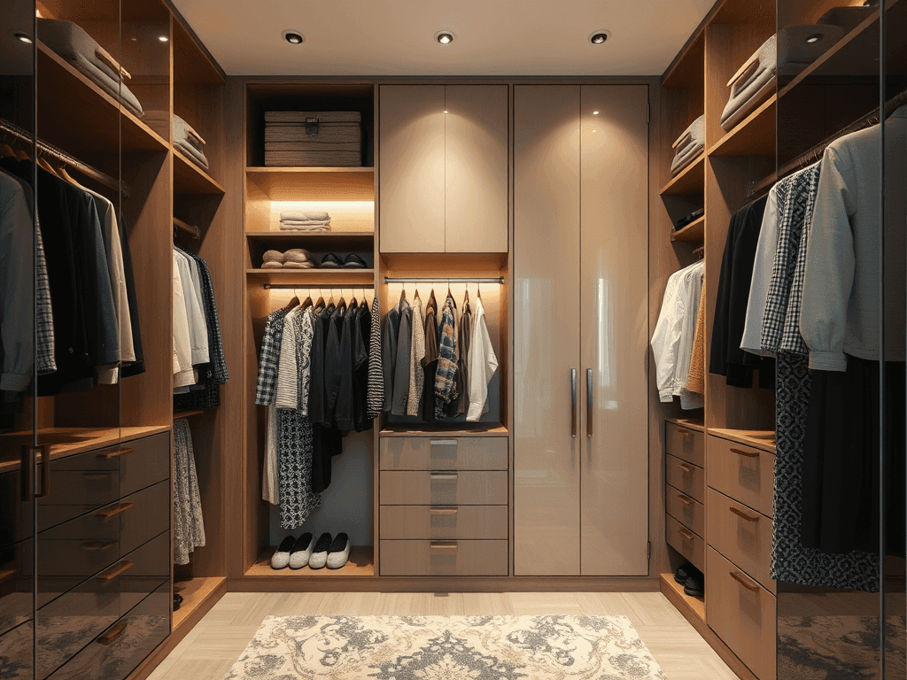 Гардеробная, в ней Вы не забыли про порядок. Но так и не сделали его частью пространства. Гардеробная как отражение внутреннего состояния