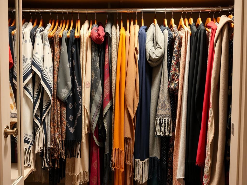 Гардеробная, Платки и шарфы сортируйте по сезону и материалу, используйте органайзеры и вешалки.. Гардеробная система: как выбрать идеальное решение для хранения платков и шарфов Гардеробная, Платки и шарфы сортируйте по сезону и материалу, используйте органайзеры и вешалки.. Гардеробная система: как выбрать идеальное решение для хранения платков и шарфов