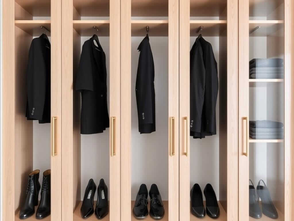 хранение в гардеробной предметов одежды: Черный костюм. Ценности хранения: почему черный костюм — часть идеальной гардеробной